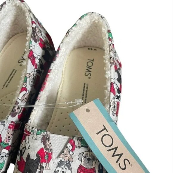 Toms Dogs Winter and Christmas Shoes 6.5 Holiday Shearling Lined - Picture 5 of 5